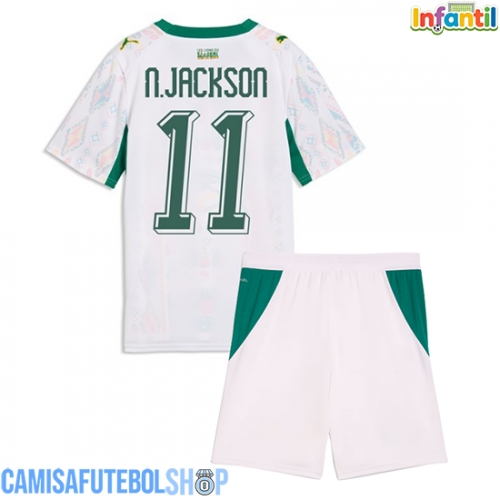 Camisa de time de futebol Senegal Nicolas Jackson #11 Replicas 1º Equipamento Infantil Mundo 2026 Manga Curta (+ Calças curtas)